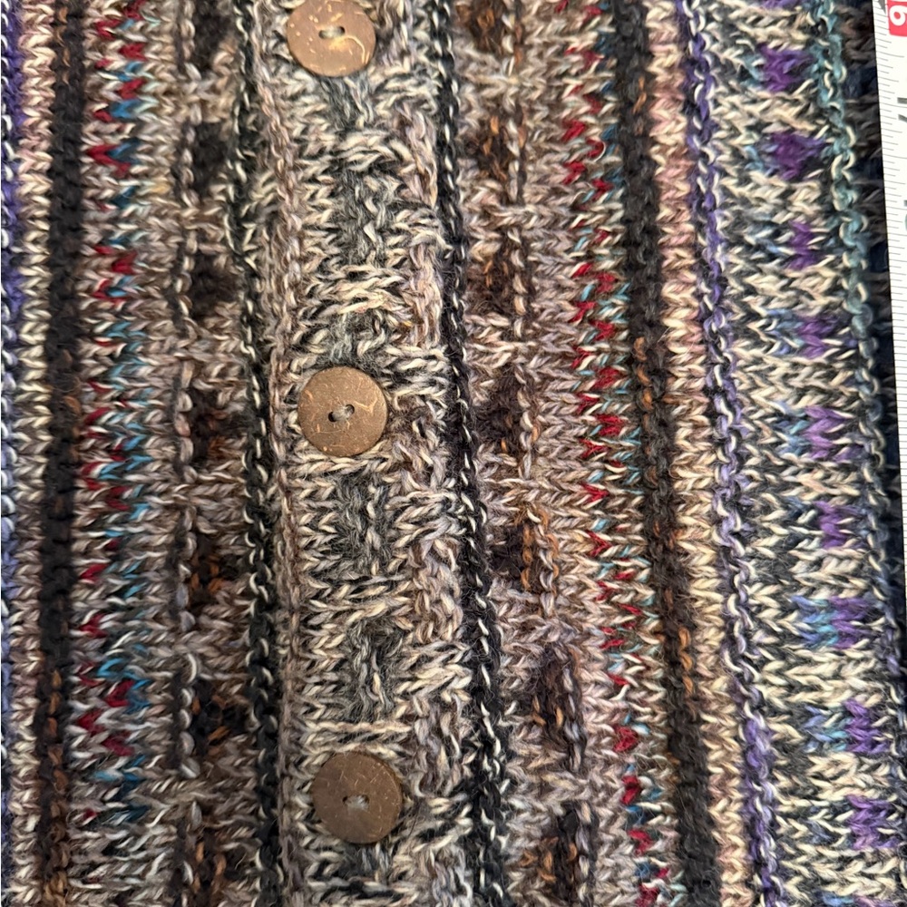 VTG Peruvian Connection Multicolor Button-Up Card… - image 8